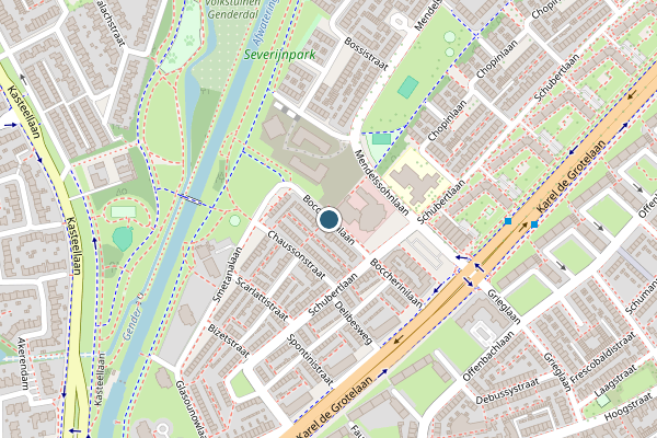 Politie-melding op Boccherinilaan, Eindhoven op 23 juni, kaart-overzicht
