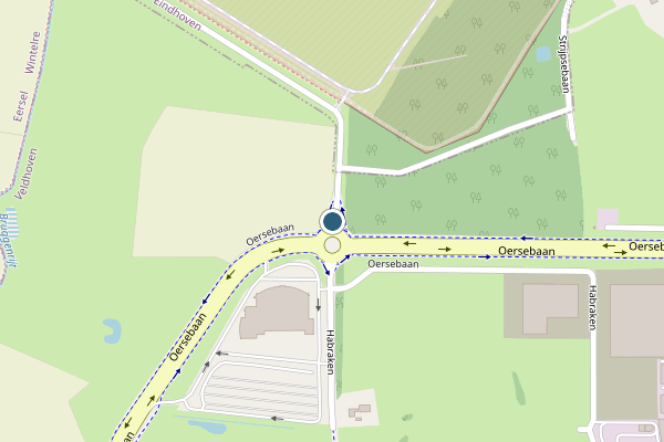 Politie-melding op Scherpenering, Veldhoven op 23 juni, kaart-overzicht