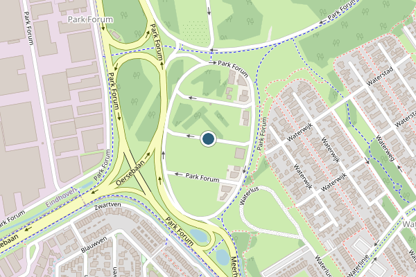 Politie-melding op Park Forum, Eindhoven op 24 juni, kaart-overzicht