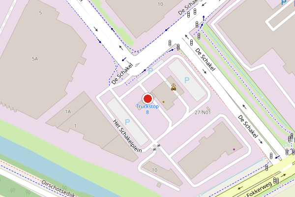 Brandweer-melding op Het Schakelplein, Eindhoven op 24 juni, kaart-overzicht