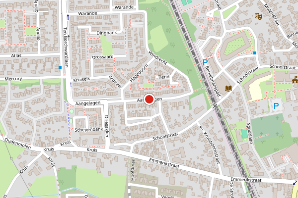Brandweer-melding op Aangelagen, Heeze op 24 juni, kaart-overzicht