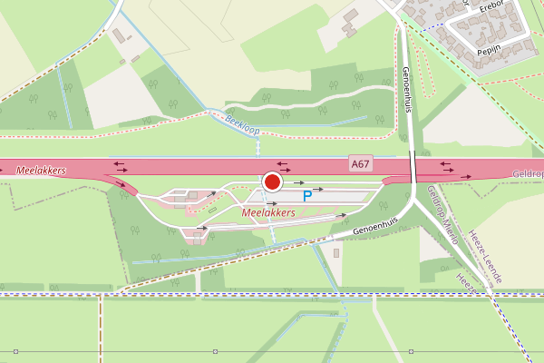 Brandweer-melding op Meelakkers, Geldrop op 24 juni, kaart-overzicht
