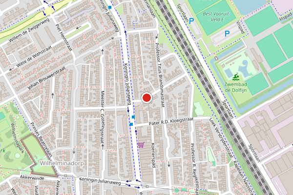 Brandweer-melding op Drs. J.L. Moonenstraat, Best op 26 juni, kaart-overzicht