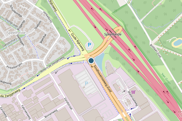 Politie-melding op Eindhovenseweg-Zuid, Best op 27 juni, kaart-overzicht